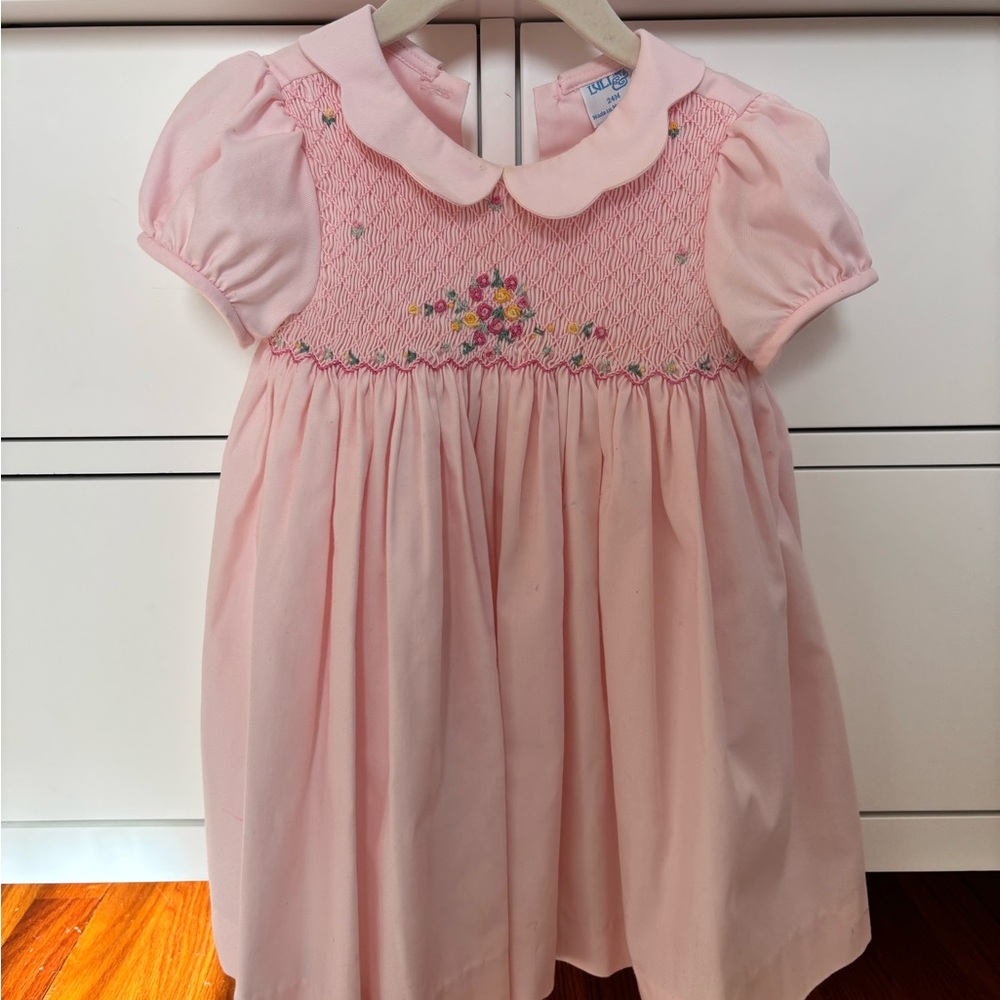 Pink Smocked Dress 2T